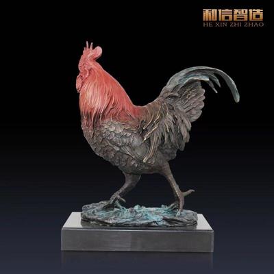 雄雞報(bào)曉迎新春 廠家直供銅雕大公雞擺件，吉祥旺財(cái)賀新年